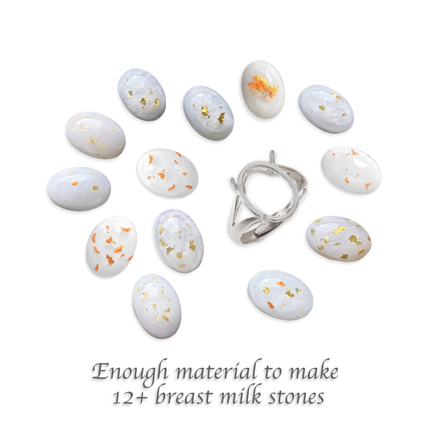 DIY Breastmilk Jewelry Kit - 14K Solid Gold Oval Ring — Mama Milk Fairy,  Breastmilk & DNA Jewelry